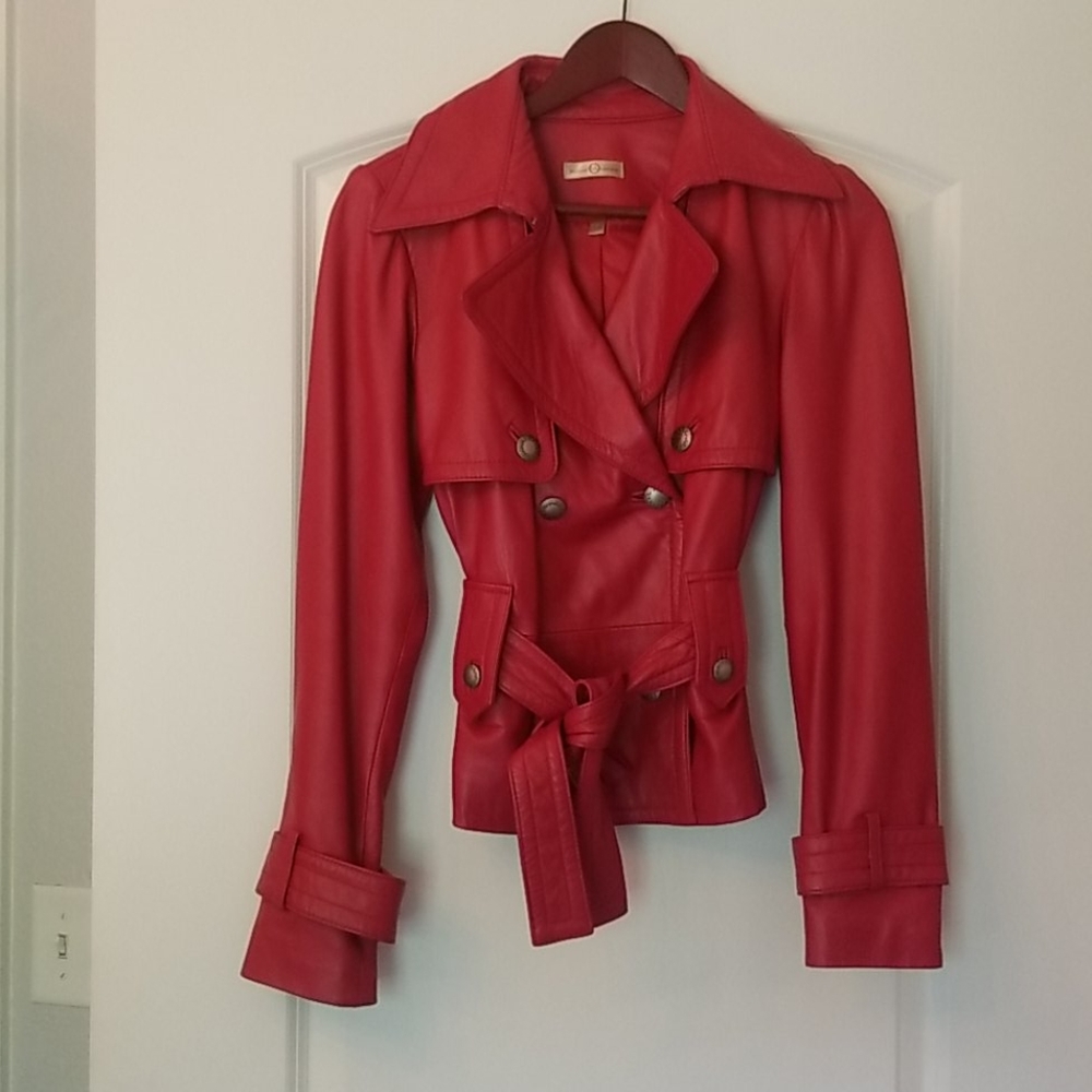 Wilson leather red jacket